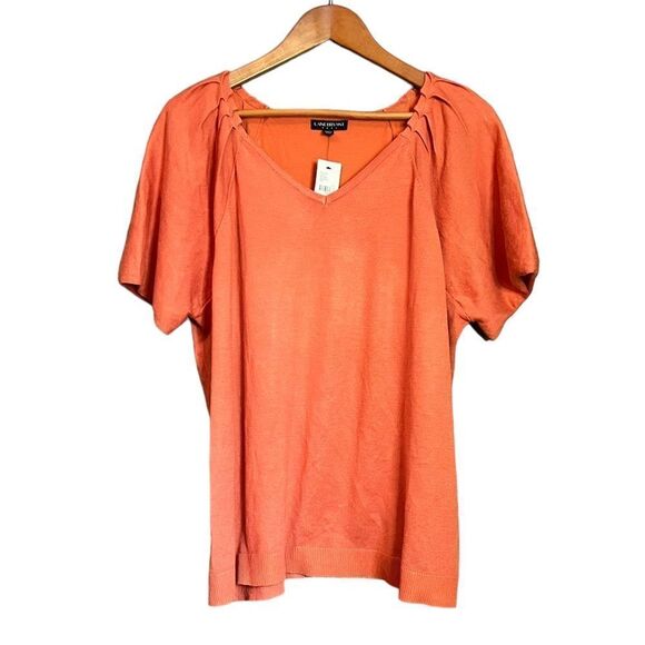 NWT! Lane Bryant knit short sleeve sweater shirt - Picture 1 of 9
